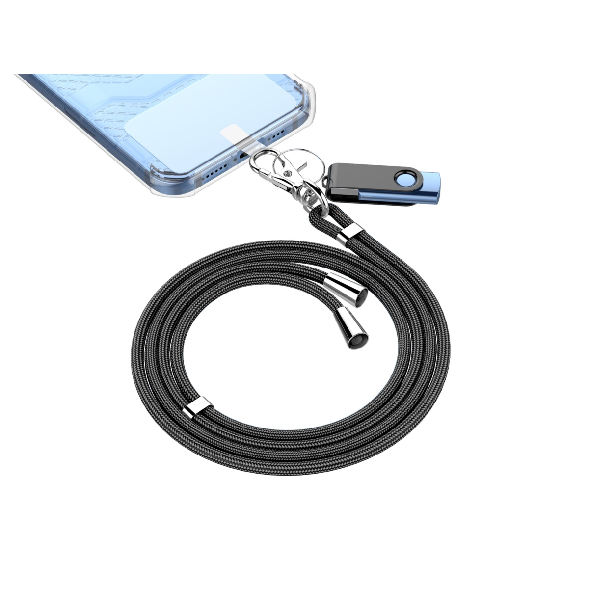 Universal Mobile Phone Cord Black TM17049 Techancy Europe B2B Online